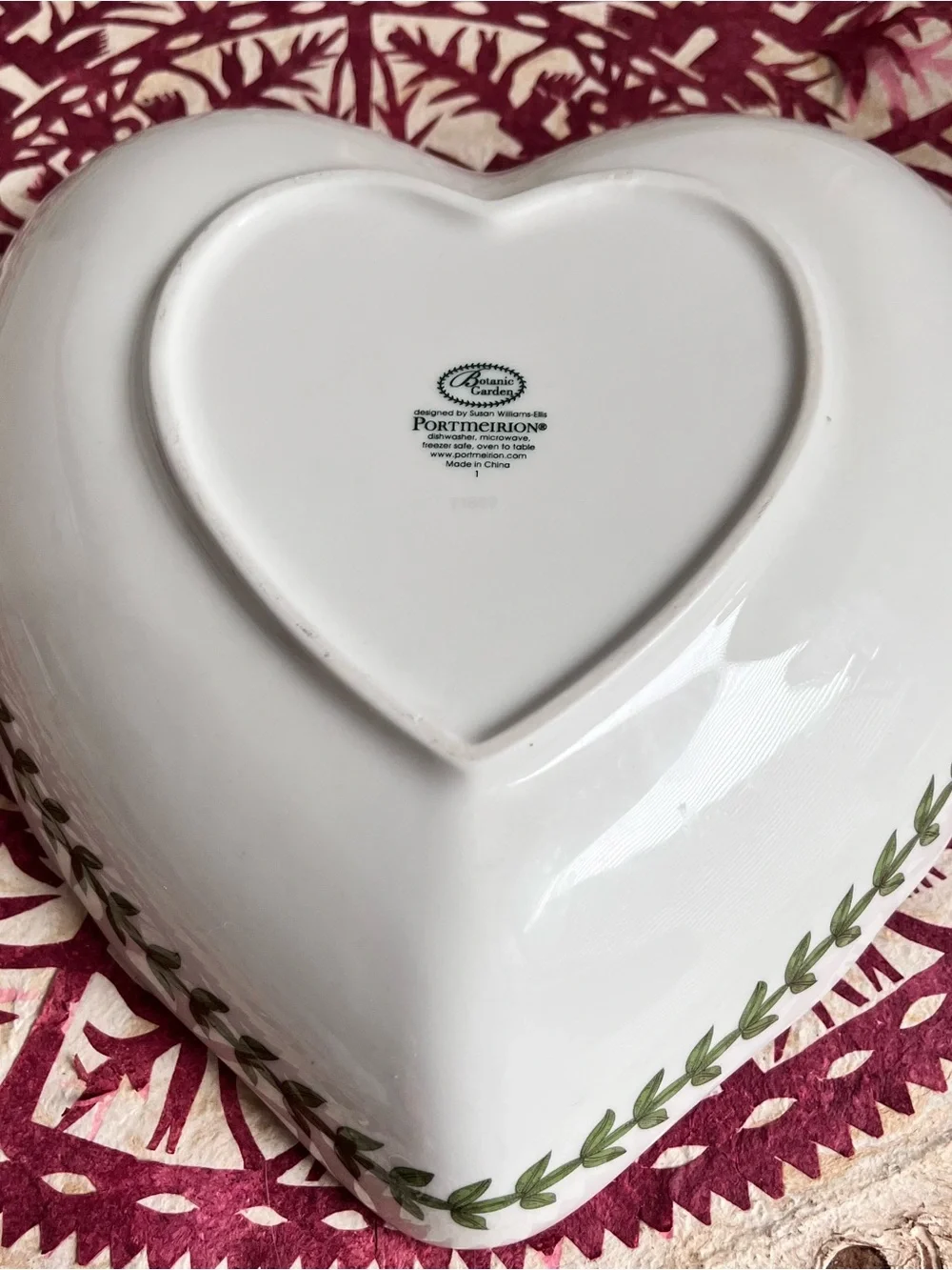 Portmeirion Botanic Garden heart shaped dish